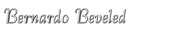 Bernardo Beveled font preview